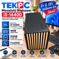TEKPC I5-14400 16GB Ram 512GB NVM SSD Masaüstü Ev Ofis Bilgisayarı